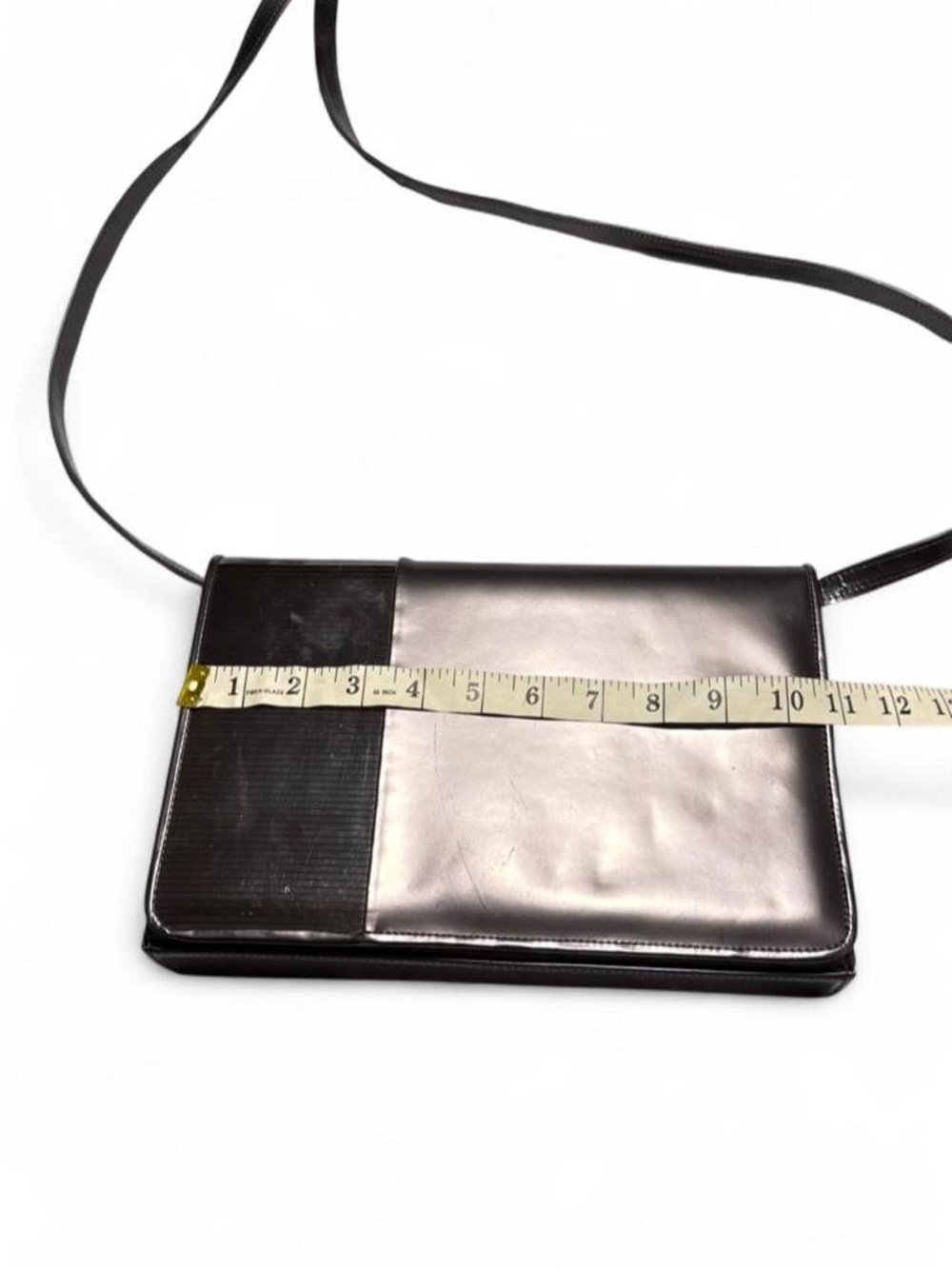 Vintage Stuart Weitzman Two-Tone Black and Metallic Crossbody Bag